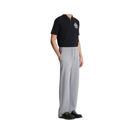 Logo Patch Straight-Leg Trousers
