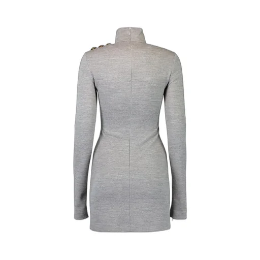 Turtleneck Long-Sleeve Dress