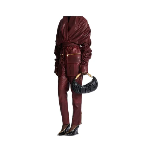 Medium Ebene Ruched Shoulder Bag