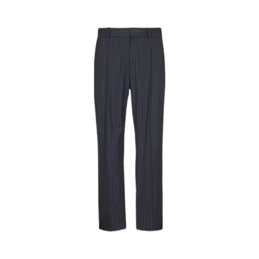 Striped Straight-Leg Trousers