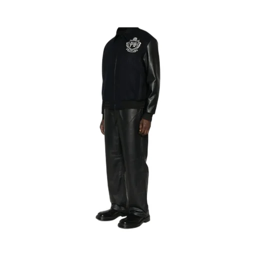 Zip-Up Panelled Bomber Jacket