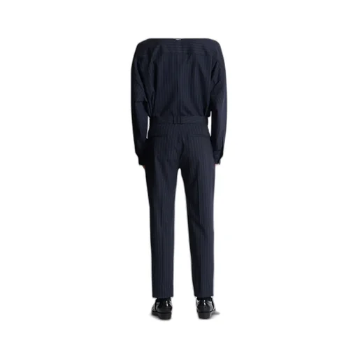 Striped Straight-Leg Trousers