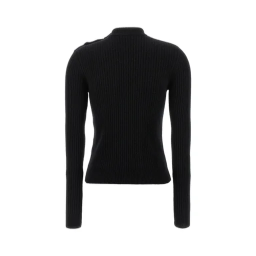 Button Embellished Knitted Pullover