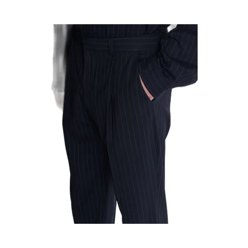 Striped Straight-Leg Trousers