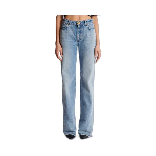 Logo Patch Straight-Leg Jeans