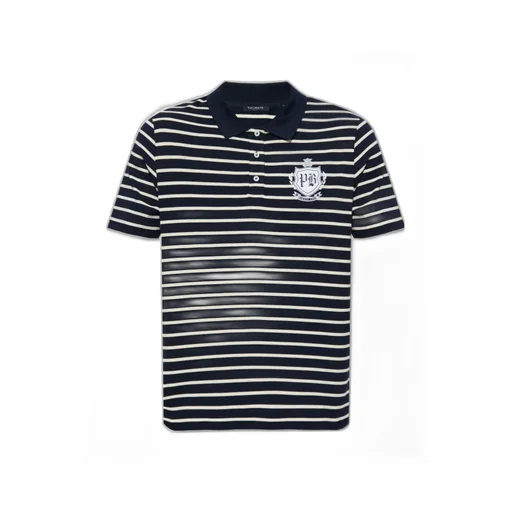 Striped Knitted Polo Shirt