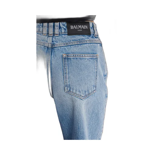 Logo Patch Straight-Leg Jeans