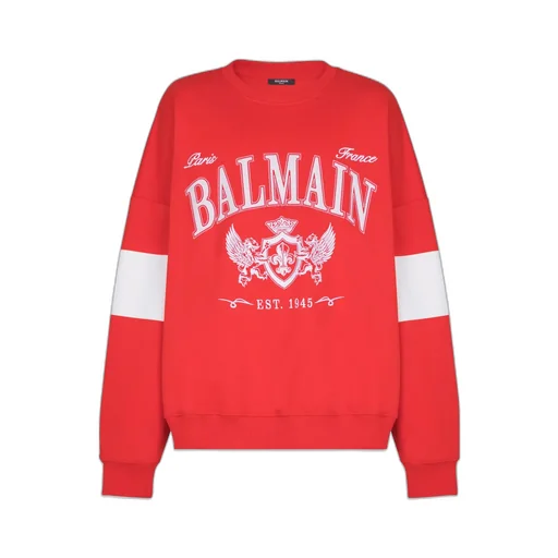 Boxy Balmain College Sweatshirt