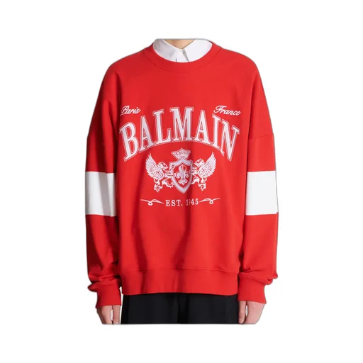 Boxy Balmain College Sweatshirt