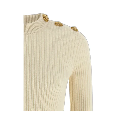 Button Embellished Knitted Pullover