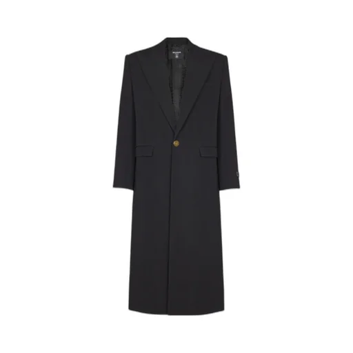Long Grain De Poudre Wool Coat