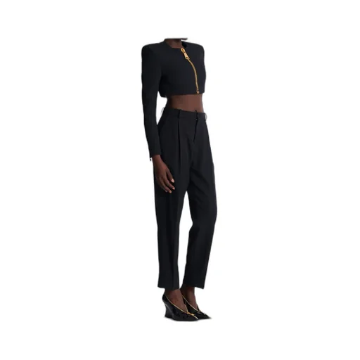 Zip-Up Padded Cropped Jacket