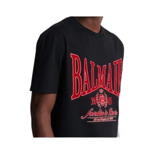 Balmain College Print Short-Sleeved T-Shirt