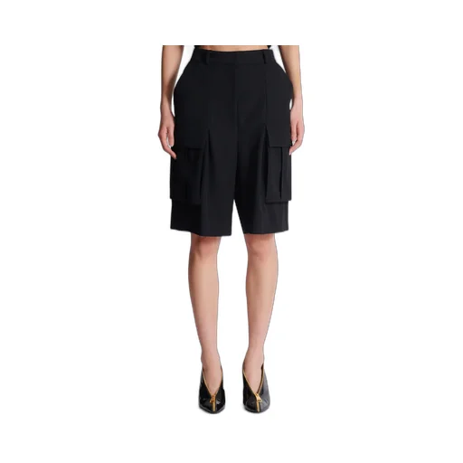 Bermuda Shorts In Grain De Poudre Wool