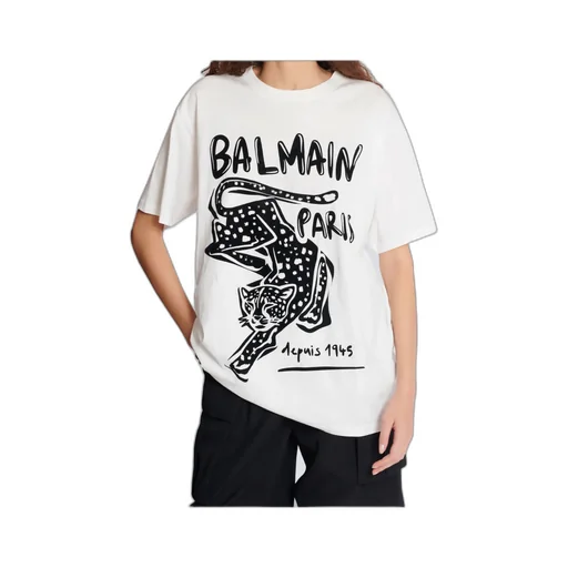 Leopard Printed Short-Sleeved T-Shirt