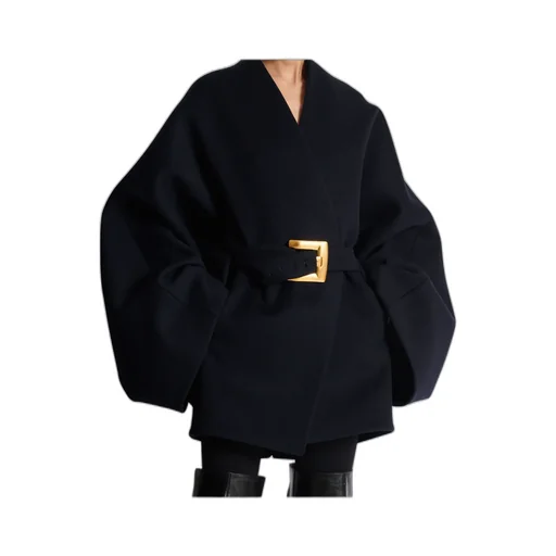 Belted Wide Sleeved Coat