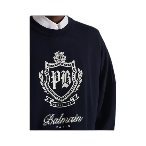 College Emblem Knit Jumper