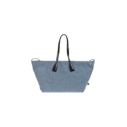 Large Logo-Print Denim Tote Bag