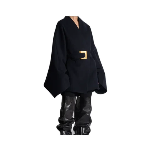 Belted Wide Sleeved Coat