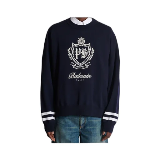 College Emblem Knit Jumper