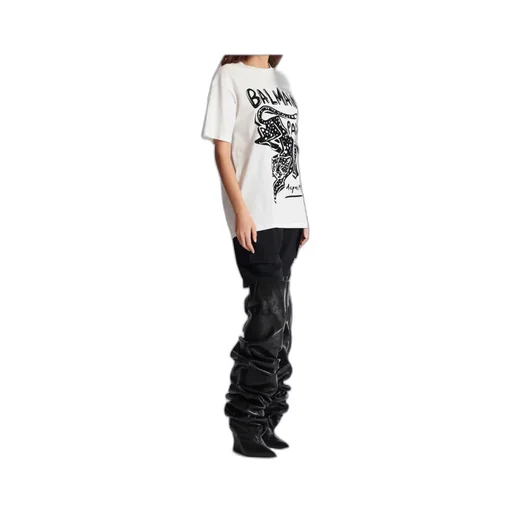 Leopard Printed Short-Sleeved T-Shirt