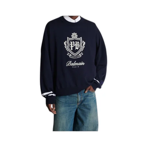 College Emblem Knit Jumper