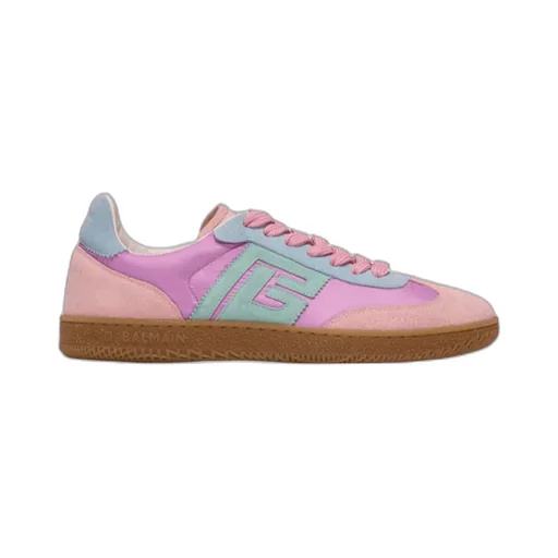 Swan Suede And Nylon Trainers