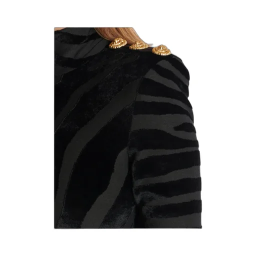 Short Zebra-Print Velvet Dress