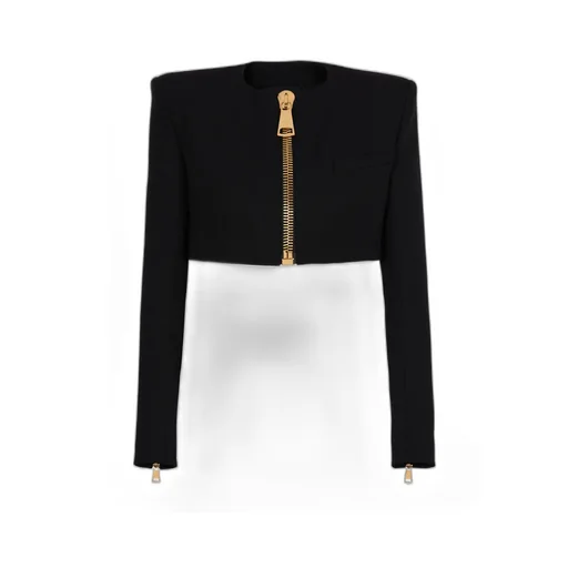 Zip-Up Padded Cropped Jacket