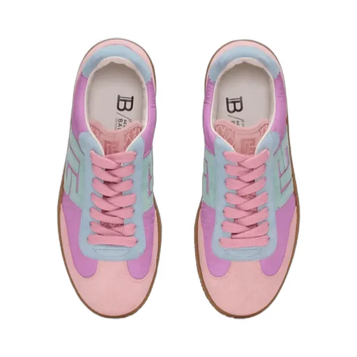 Swan Suede And Nylon Trainers