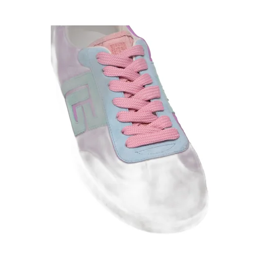 Swan Suede And Nylon Trainers