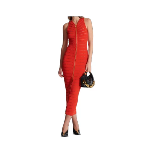 Long Sleeveless Dress In Knit