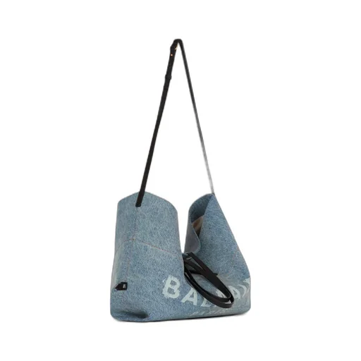 Track Denim Tote Bag