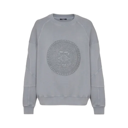 Embroidered Balmain MÉDaille Sweatshirt