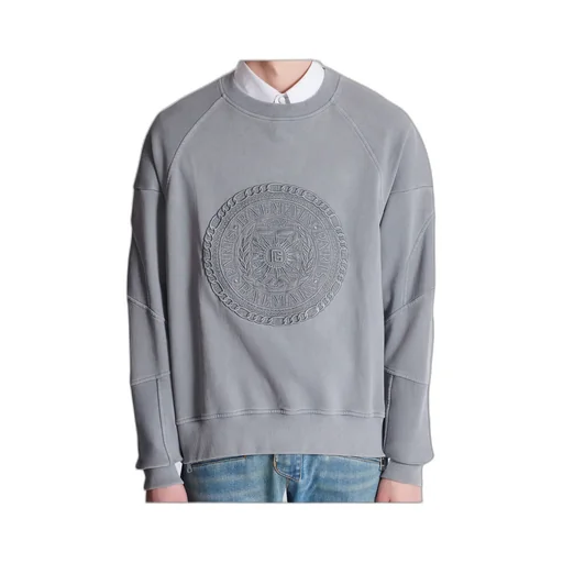 Embroidered Balmain MÉDaille Sweatshirt
