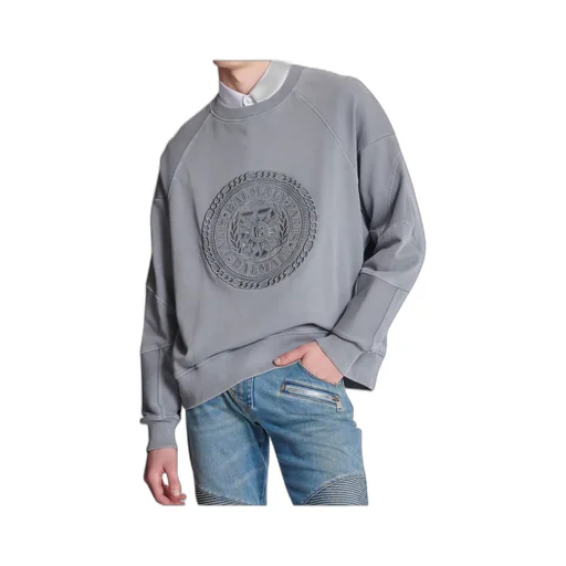Embroidered Balmain MÉDaille Sweatshirt