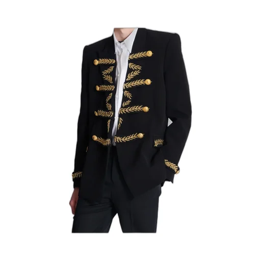 Embroidered Crepe Jacket