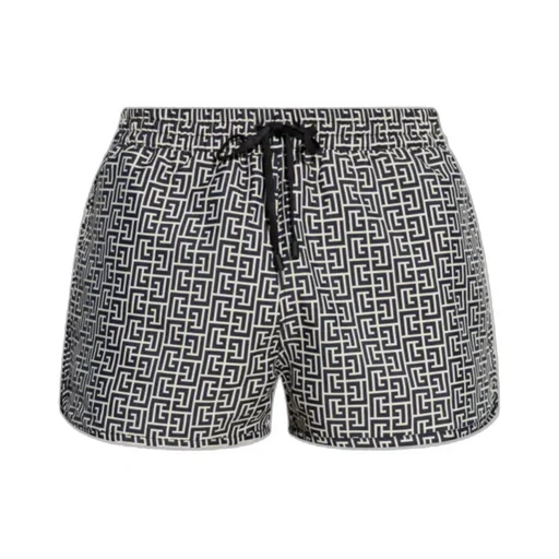 Geometric-Print Swim Shorts