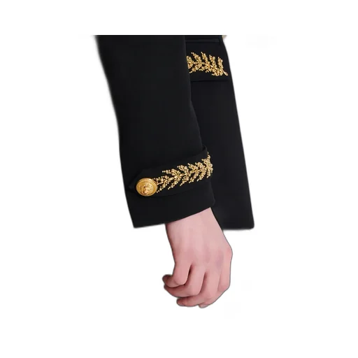 Embroidered Crepe Jacket