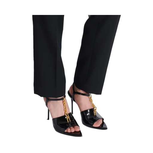 Sync Sandals In Patent Calfskin