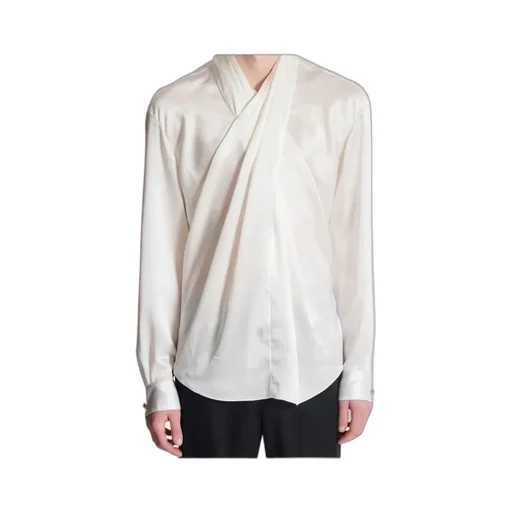 Draped Silk Shirt