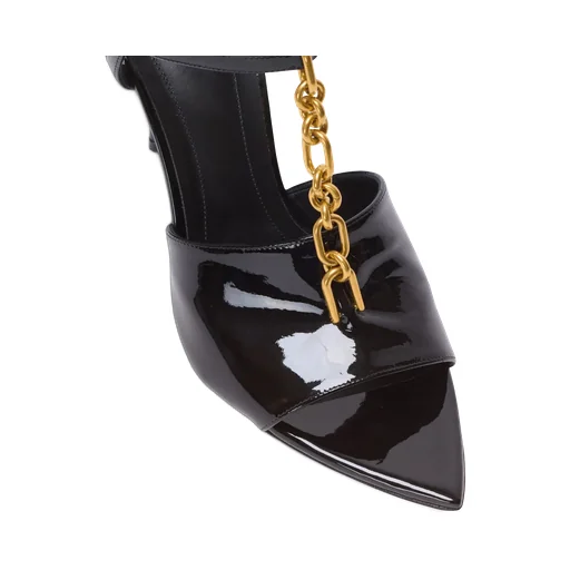 Sync Sandals In Patent Calfskin