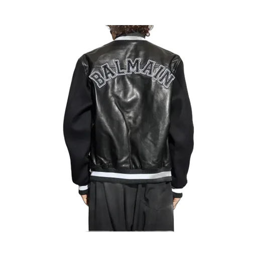 Varsity Leather Bomber Jacket