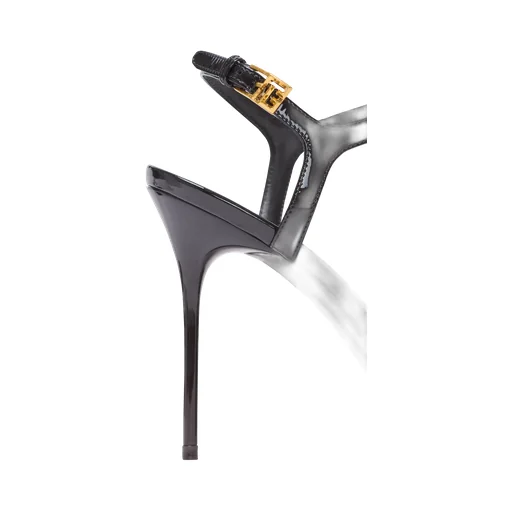 Sync Sandals In Patent Calfskin