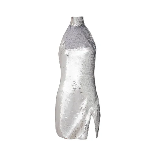 Short Sequinned Halterneck Dress