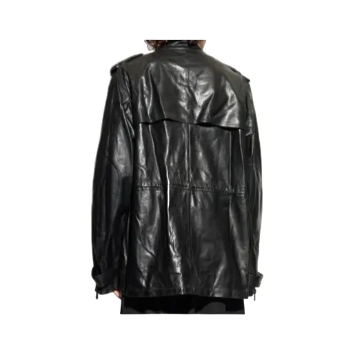Multiple-Pocket Leather Jacket