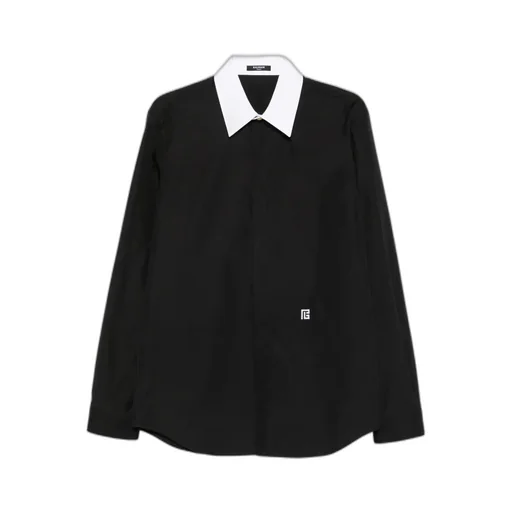 Contrast-Collar Shirt