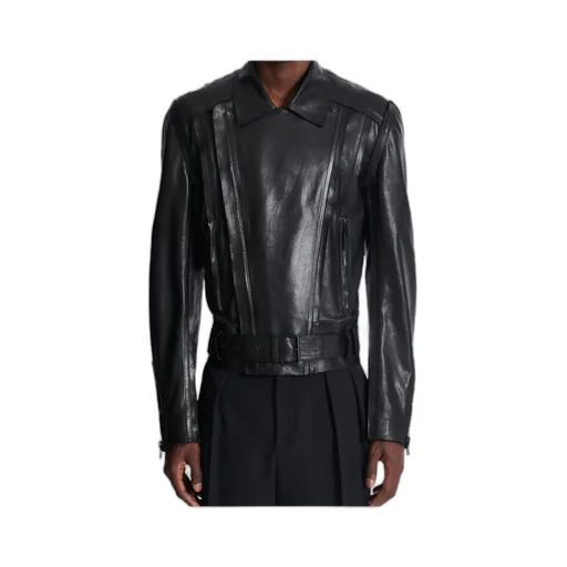 Lightweight Lambskin Leather Biker Jacket
