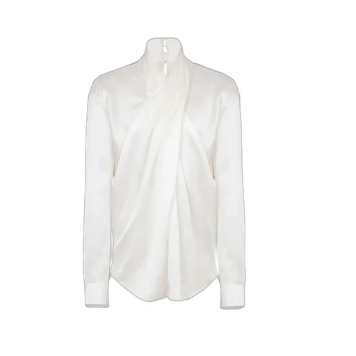 Draped Silk Shirt