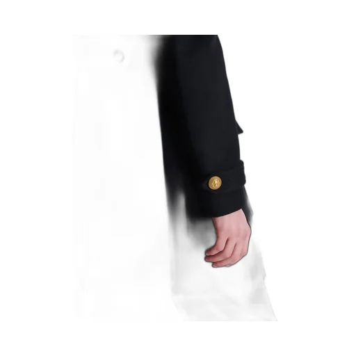 Wool And Cashmere Coat With Detachable Bib Front